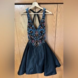 MacDuggal Beaded Cocktail Dress